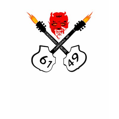 Crossroads Blues Devil T-Shirt by oldrockerdude