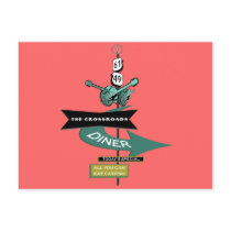 Crossroads Vintage Diner Sign postcards