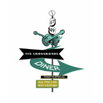 Crossroads Vintage Diner Sign t-shirts by oldrockerdude Crossroads Vintage Diner Sign t-shirts