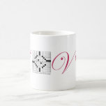 Crossword Love Cup in Script Mugs
