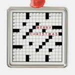 Crossword Puzzle Christmas Tree Ornaments