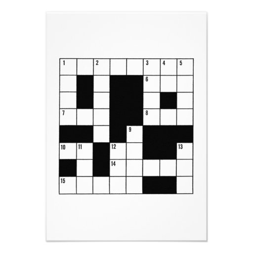 Crossword Puzzle Custom Invitation