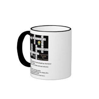 Crossword Puzzle for Movie Lovers Mug mug