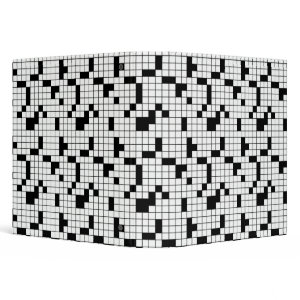 Crossword Puzzle Grid Notebook binder
