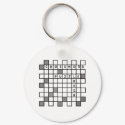 Crossword Puzzle key chain keychains
