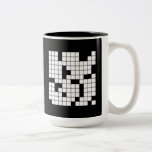 CROSSWORD PUZZLE PATTERN GRAPHICS GAMES FUN WORDS MUG