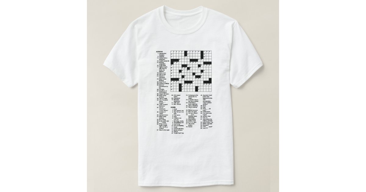 Crossword Puzzle Shirt Zazzle