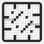Crossword Puzzle Square Sticker