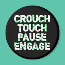 Crouch Touch Pause Engage Rugby Tees magnets