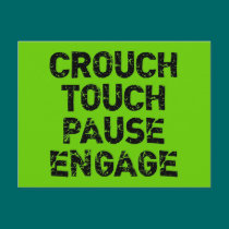 Crouch Touch Pause Engage Rugby Tees postcards
