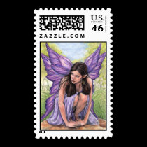 Crouching Fairy Postage Stamps stamps