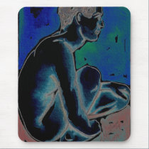 Crouching in Mooonlight mousepads