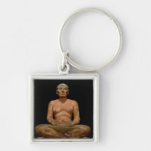 Crouching Scribe Statue Key Chain