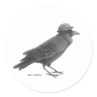 Crow Art Stickers