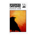 Crow at Sunset postage by gabycat Crow at Sunset postage