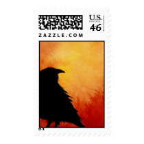 Crow at Sunset stamps
