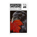 Crow & Autumn Leaf postage by gabycat Crow & Autumn Leaf postage