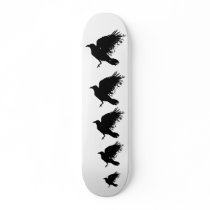 Crow - black custom skate board