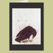 Crow -fantasy bird Note Card cards