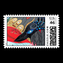 Crow from sharing a breath stamps