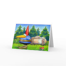 Crow Gnome Christmas card by sunshinesketches Crow Gnome Christmas card
