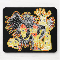 CROW GOLD TREE mousepads