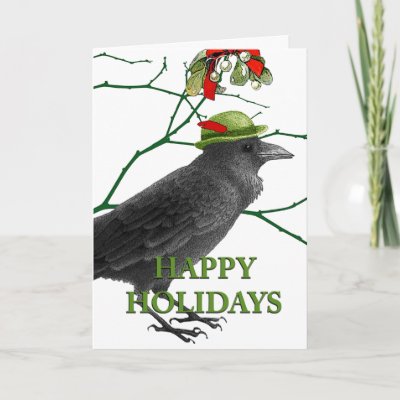 Crow Holiday Greeting Card