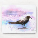 Crow In A Puddle mousepads