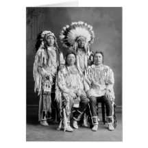 Crow Indian Group Portrait, early 1900s Card