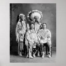 Crow Indian Group Portrait, early 1900s Posters