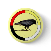 Crow Medicine Button by armaiti Crow Medicine Button