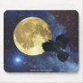 Crow, Moon & Outer Space Mousepad