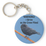 CROW ON A CABLE Keychain