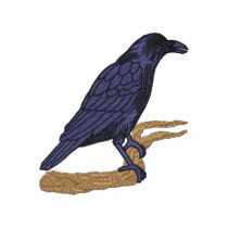 Crow On Branch embroidered shirts by ZazzleEmbroidery Crow On Branch embroidered shirts