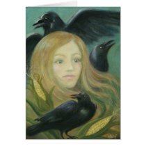 Crow Queen Greeting Cards