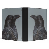 Crow Raven Black Bird Painting Art Binder