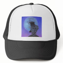 Crow Raven Blue Moon Moonstone Trucker Hat