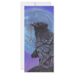 Crow Raven Blue Moon Moonstone Personalized Rack Card