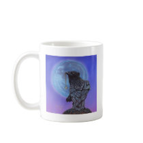 Crow Raven Blue on onstone Mug