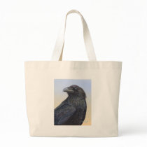Crow Raven Sunset Painting Art Canvas Bag