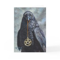 Crow Raven Treasure Seeker Greeting Card