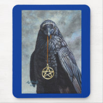 Crow Raven Treasure Seeker Mousepads