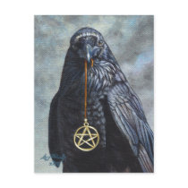 Crow Raven Treasure Seeker Post Card