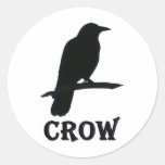 Crow Round Sticker