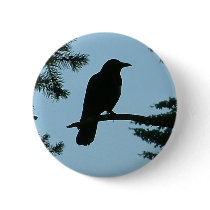 Crow Sitting in Tree buttons
