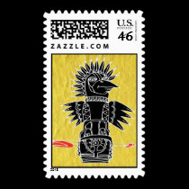 crow totem postage