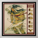Crow Warrior with Flaming Arrow poster/print