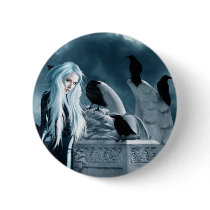 Crow Witch Button