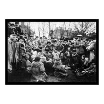 Crowd of Jewish Refugees in Russia 1912 posters