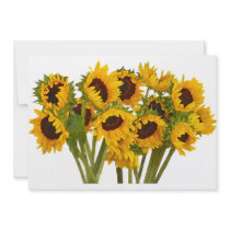 Crowd of Sunflowers invitations